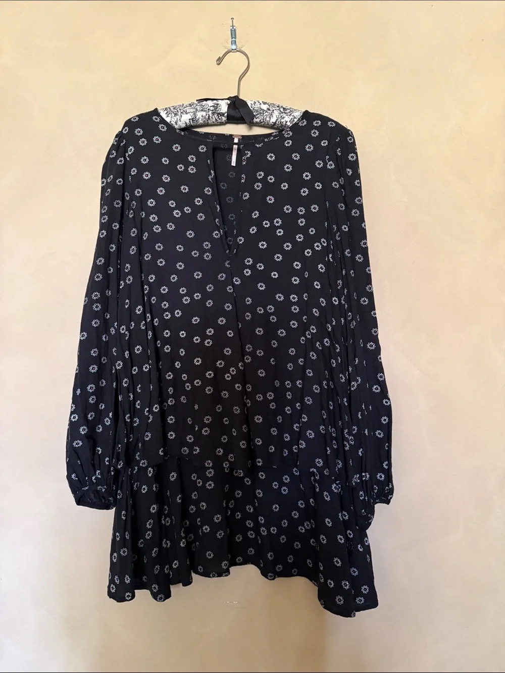 Free People Beck Tiered Tunic Mini Dress size small